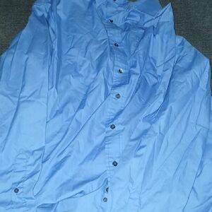 George Men's Light Blue Button-Up Shirt Jacket